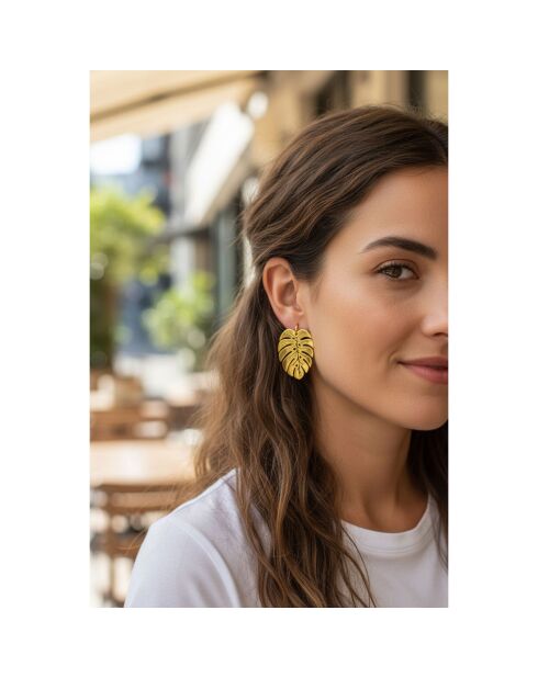 Boucles d'oreilles Jungle Steel dorées