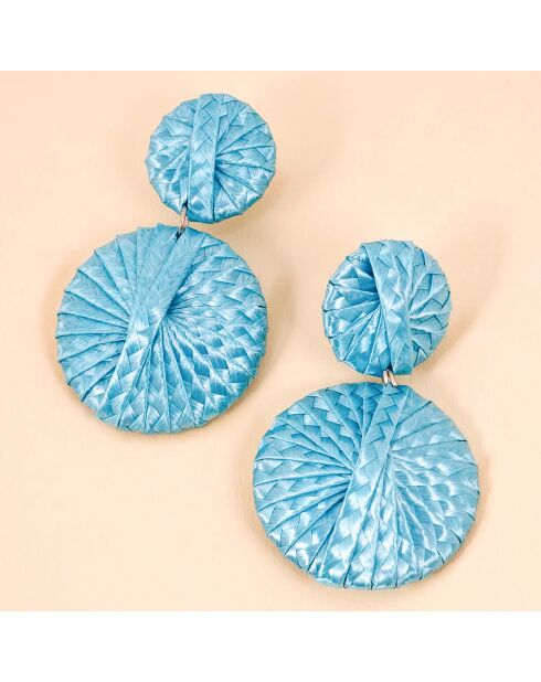 Boucles d'oreilles Roma argenté/bleu ciel