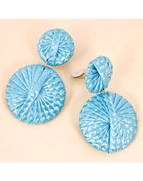 Boucles d'oreilles Roma argenté/bleu ciel