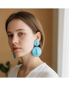 Boucles d'oreilles Roma argenté/bleu ciel
