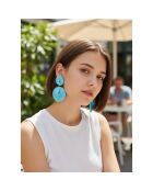 Boucles d'oreilles Roma argenté/bleu ciel