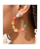 Boucles d'oreilles Bolas Steel doré/multicolore
