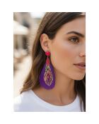 Boucles d'oreilles San Marco doré/violet