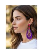 Boucles d'oreilles San Marco doré/violet