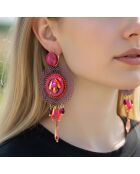 Boucles d'oreilles Prunella Cereza doré/prune