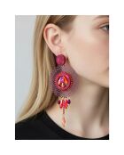 Boucles d'oreilles Prunella Cereza doré/prune