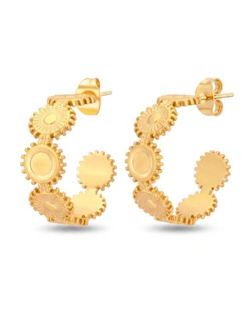 Boucles d'oreilles Sunsil Steel dorées