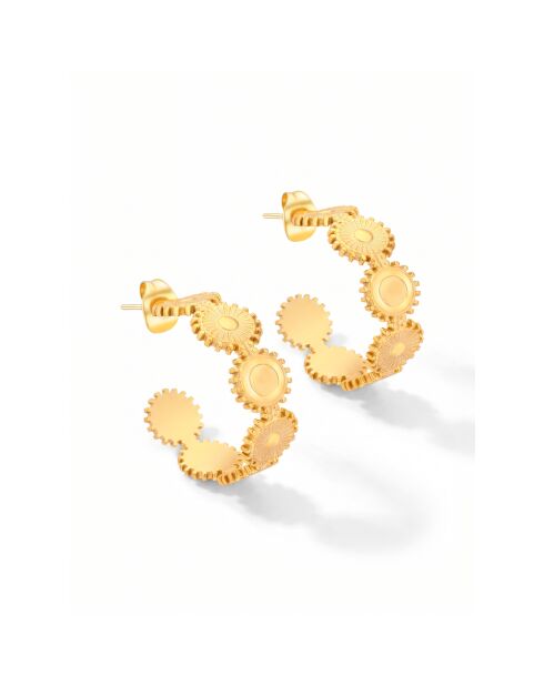 Boucles d'oreilles Sunsil Steel dorées