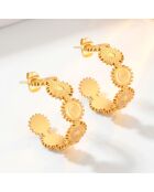 Boucles d'oreilles Sunsil Steel dorées