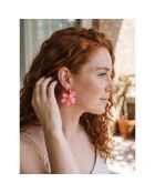 Boucles d'oreilles Tiare Flower Steel doré/rose