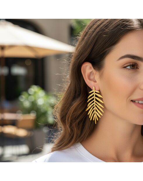 Boucles d'oreilles Palmosa dorées