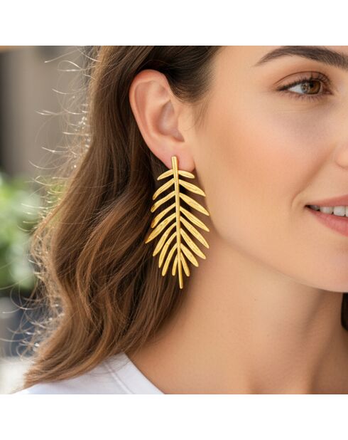 Boucles d'oreilles Palmosa dorées