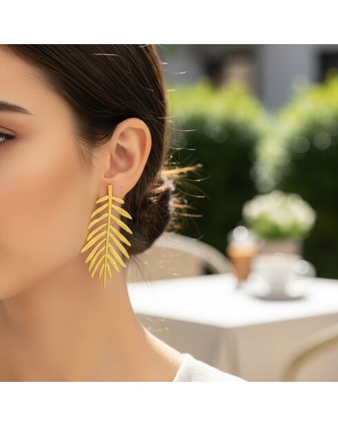 Boucles d'oreilles Palmosa dorées