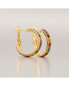 Boucles d'oreilles Oriana Steel doré/multicolore