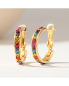 Boucles d'oreilles Oriana Steel doré/multicolore
