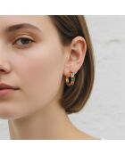 Boucles d'oreilles Oriana Steel doré/multicolore