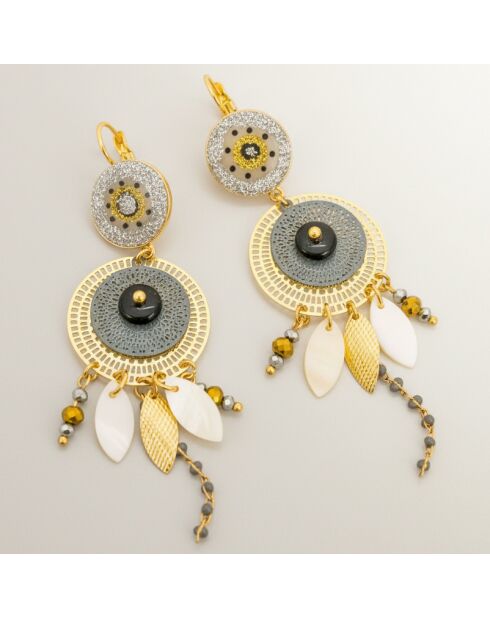 Pendientes Vilaro dorado/negro