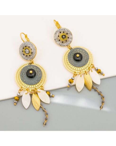 Pendientes Vilaro dorado/negro