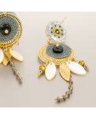 Pendientes Vilaro dorado/negro