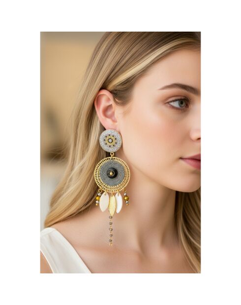 Pendientes Vilaro dorado/negro