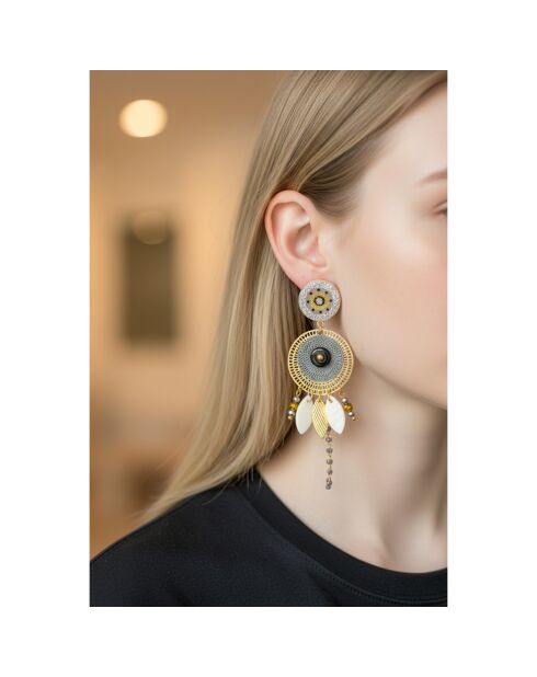 Pendientes Vilaro dorado/negro