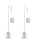 Zilver/witte oorbellen Providence