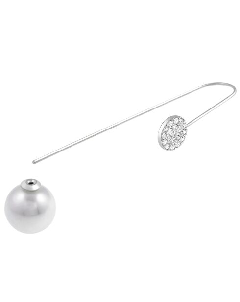 Zilver/witte oorbellen Providence