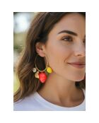 Boucles d'oreilles Fragola Steel doré/multicolore