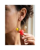 Boucles d'oreilles Fragola Steel doré/multicolore