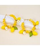 Boucles d'oreilles Mentone Steel doré/jaune
