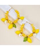 Boucles d'oreilles Mentone Steel doré/jaune