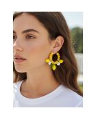 Boucles d'oreilles Mentone Steel doré/jaune