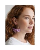 Boucles d'oreilles Lila Bouquet Steel doré/parme