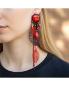 Boucles d'oreilles Cadician noir/rouge