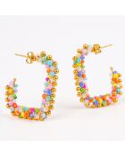 Boucles d'oreilles Italian Valley doré/multicolore
