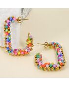 Boucles d'oreilles Italian Valley doré/multicolore