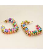 Boucles d'oreilles Italian Valley doré/multicolore