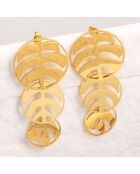 Boucles d'oreilles Cocoleaf dorées
