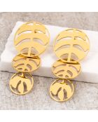 Boucles d'oreilles Cocoleaf dorées