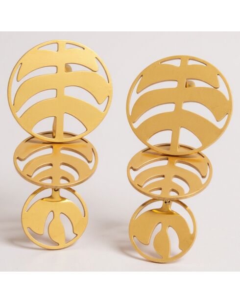 Boucles d'oreilles Cocoleaf dorées
