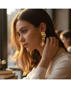 Boucles d'oreilles Cocoleaf dorées