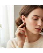 Boucles d'oreilles Flor argenté/jaune moutarde