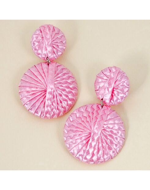 Boucles d'oreilles Roma argenté/rose