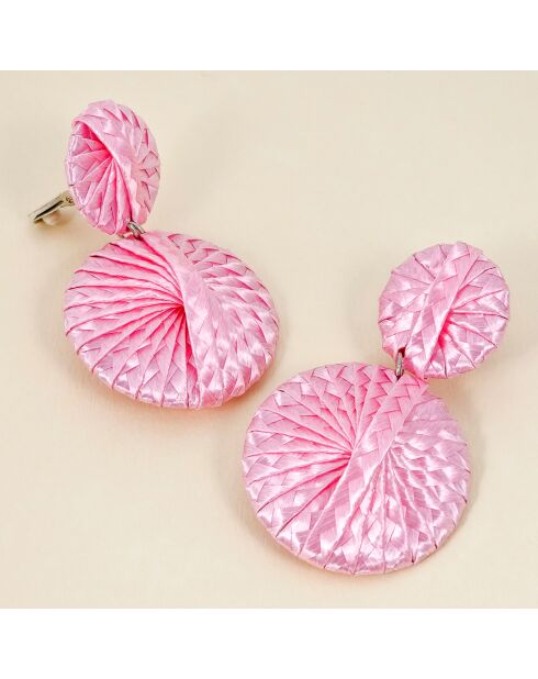 Boucles d'oreilles Roma argenté/rose