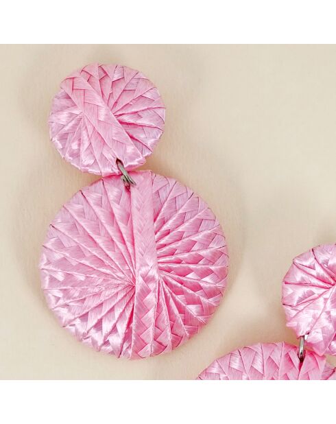Boucles d'oreilles Roma argenté/rose