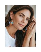 Boucles d'oreilles Mount Flowers Steel doré/multicolore