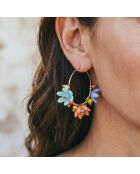 Boucles d'oreilles Mount Flowers Steel doré/multicolore