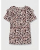 Bedruckte Bluse Lubna mitternachtsblau/rot