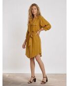 Alice senfgelbes Kleid aus 100% Leinen