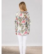 Weiße Bluse mit Pflanzenprint von Goelette